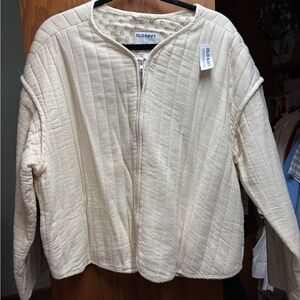 Old Navy Off-White Quilted Jacket